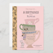 Livre d'histoire Invitation de fête d'anniversaire (Devant / Derrière)