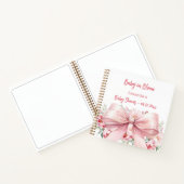 Livre d'hôte Baby in florom bow photo Baby shower (Intérieur)