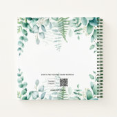 Livre d'hôte Baby shower bleu teddy forêt bois (Dos)