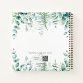 Livre d'hôte Baby shower bleu teddy forêt bois (Dos)