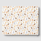 Livre d'hôte baby shower boisé animaux mignons (Verso)