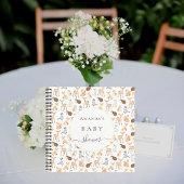 Livre d'hôte baby shower boisé animaux mignons
