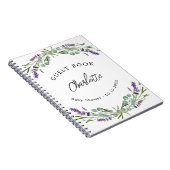 Livre d'hôte baby shower lavande violette eucalypt (Côté Droit)