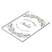 Livre d'hôte baby shower lavande violette eucalypt (Côté gauche)