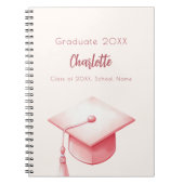 Livre d'hôte blush rose beige crème fête de gradua (Devant)