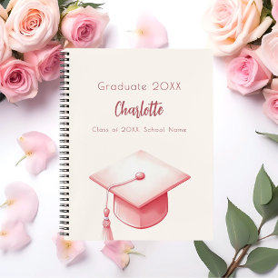 Livre d'hôte blush rose beige crème fête de gradua