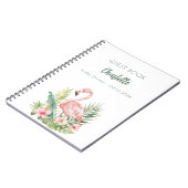 Livre d'hôte douche de mariée rose flamingo (Côté gauche)