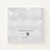 Livre d'hôte douche nuptiale argent parties scinti (Dos)