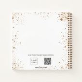 Livre d'hôte douche nuptiale blanc ballons d'or no (Dos)