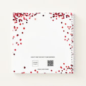 Livre d'hôte douche nuptiale rouge robe blanche (Dos)