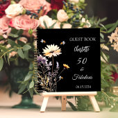 Livre d'hôte fleur sauvage noir 50 fabuleux annive