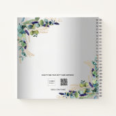 Livre d'hôte mariage argent eucalyptus m. mrs (Dos)