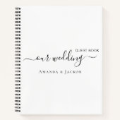 Livre d'hôte mariage blanc noir moderne (Devant)