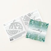 Livre d'hôte mariage eucalyptus verdâtre bois (Intérieur)