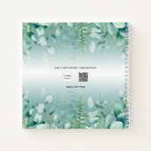 Livre d'hôte mariage eucalyptus verdâtre bois (Dos)