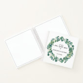 Livre d'hôte mariage eucalyptus wreath m mrs heart (Intérieur)