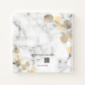 Livre d'hôte mariage marbre eucalyptus or m mrs (Dos)