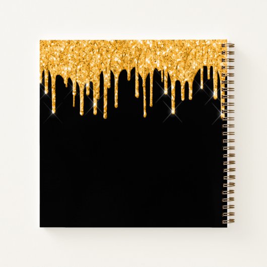 Livre d'hôte mariage noir or parties scintillant b (Dos)