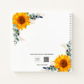 Livre d'hôte mariage tournesol eucalyptus m mrs (Dos)