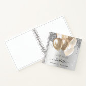 Livre d'hôte Quinceanera argent or parties scintil (Intérieur)