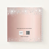 Livre d'hôte Quinceanera rose or argent photo (Dos)