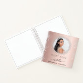 Livre d'hôte Quinceanera rose or argent photo (Intérieur)