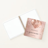 Livre d'hôte Quinceanera rose or parties scintilla (Intérieur)
