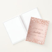 Livre d'hôte Quinceanera rose or rousse (Intérieur)