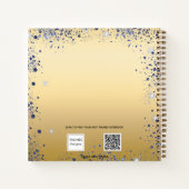 Livre d'hôte Robe royale d'or bleu Quinceanera (Dos)