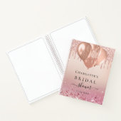 Livre d'hôte rose douche nuptiale or rose ballons (Intérieur)