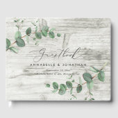 livre d'hôte simple rustique eucalyptus en bois bl (Recto)