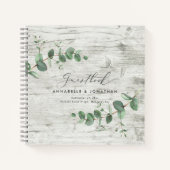 livre d'hôte simple rustique eucalyptus en bois bl (Devant)