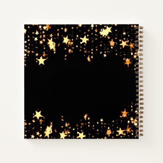 Livre d'hôte Sweet 16 étoiles d'or noir (Dos)