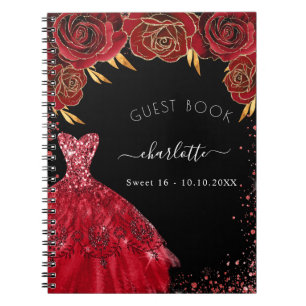Livre d'hôte Sweet 16 robe de parties scintillant 