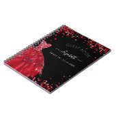 Livre d'hôte Sweet 16 robe rouge noire parties sci (Côté gauche)