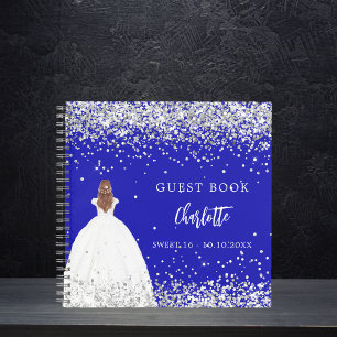 Livre d'hôte Sweet 16 robe royale bleu parties sci