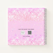 Livre d'hôtes 18e anniversaire confetti rose nom (Dos)