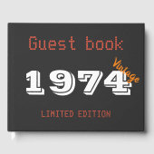 Livre d'hôtes 1974 année Anniversaire Cadeau (Recto)