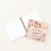 Livre d'hôtes 21e anniversaire pampas herbe rose o (Intérieur)