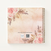 Livre d'hôtes 21e anniversaire pampas herbe rose o (Dos)