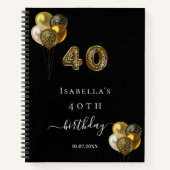 Livre d'hôtes 40e anniversaire animal léopard d'or (Devant)