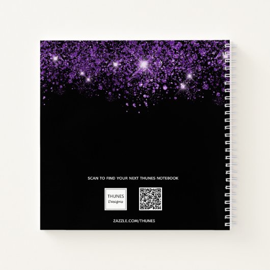 Livre d'hôtes 40e anniversaire noir violet nom de  (Dos)