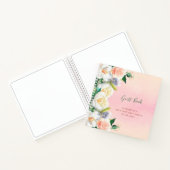 Livre d'hôtes 60e anniversaire flores roses pêche (Intérieur)