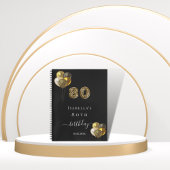 Livre d'hôtes 80e anniversaire animal léopard d'or