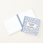 Livre d'hôtes Anniversaire 80 Numéro Motif Bleu/Bl (Intérieur)