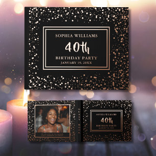 Livre d'hôtes Anniversaire Foil Bling Photo & Cita