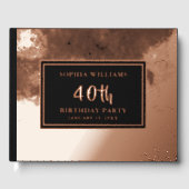 Livre d'hôtes Anniversaire Foil Elégant Photo Luxe (Recto)