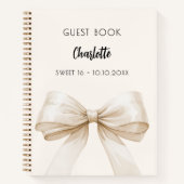 Livre d'hôtes arc crème beige SWEET 16 (Devant)