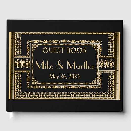 Livre d'hôtes Art Déco Mariage (Recto)