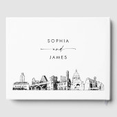 Livre d'hôtes Austin Skyline Mariage (Verso)